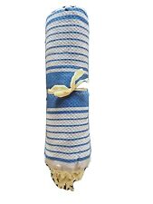 DRAP DE PLAGE, FOUTA. 100x200cm. NEUVE,  RAYURES TON BLEU VIOLET. 100 % COTON