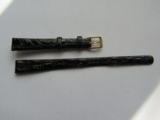 Bracelet femme montre LASSALE SEIKO - NOIR - Cuir Véritable  B10 mm - NEUF