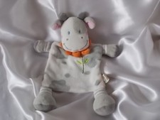 Doudou vache gris et blanc
