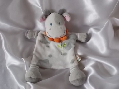 Doudou vache gris blanc - doudou,