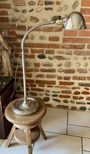 Vintage Grande Lampe à poser de Bureau Articulé 1950 Chrome Métal Argenté