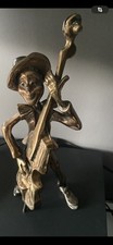 Sculpture Bronze Signe lohe  Le Contrebassiste