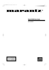 Manuel D'Utilisation Pour Marantz CD 4000