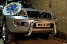 Pare Buffle Protection Pour Toyota Land Cruiser 120 Homologue Inox Ø 70mm U-Typ