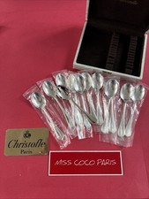 CUILLÈRE GLACE 12 CHRISTOFLE SPATOURS 13CM  METAL ARGENTE TRÈS BEL ÉTAT;