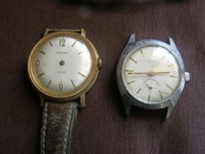 2 anciennes montres homme, mécanisme mécanique, pour pièces