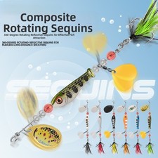 Leurre de pêche à spinner composite 12g avec rotation double lame et triple ha