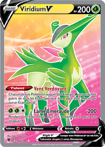 Carte pokémon viridium - carte, viridium-v