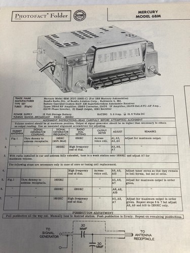 1956 mercury radio model 6bm - mercury,