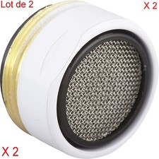 2 Mousseur Blanc,,Robinet M28,,Mâle,économiseur eau,,Aérateur,Brise-Jet,Mitigeur