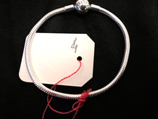 Bracelet maille serpent fermoir boule argent 925 authentique PANDORA neuf (4)