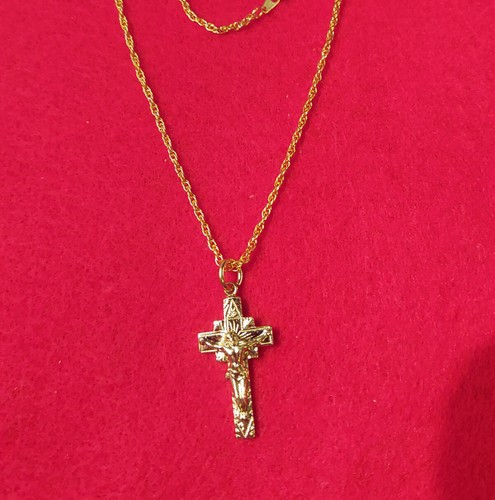 14kt plaqué croix jésus - 14kt,