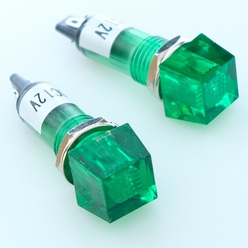 Voyant néon 12vdc vert - 12vdc,