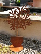Olivier inox sur plaque, arbre