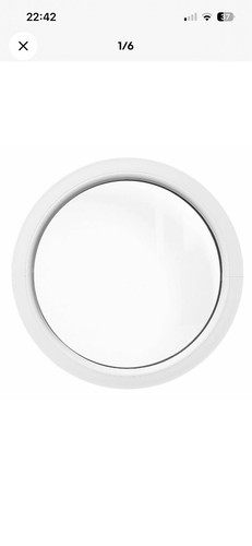 Fenêtre ronde fixe - pvc, blanc
