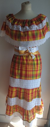 Robe madras ceremonie tissu - madras.ceremonie,