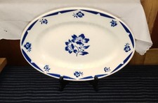 Plat Ovale Ancien Motif Fleur