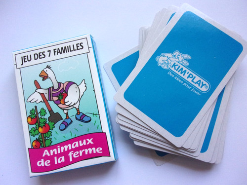 Jeu cartes des - cartes, familles