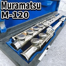 Flûte Muramatsu M-120 M120 discontinue avec étui rigide instrument à vent d'o...
