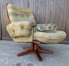 Designer Vintage Fauteuil Cuir