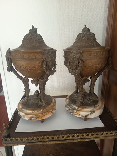 Paire cassolettes tripodes - paire, de
