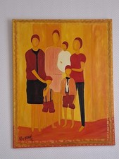 KLEYMAN Tres rare Tableau de 2002 XXL 92x73 " Ma Famille " Direct Artiste