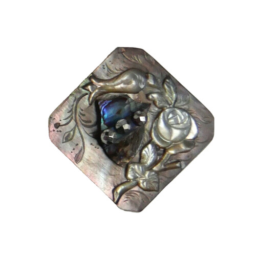 Bouton ancien nacres et - -,