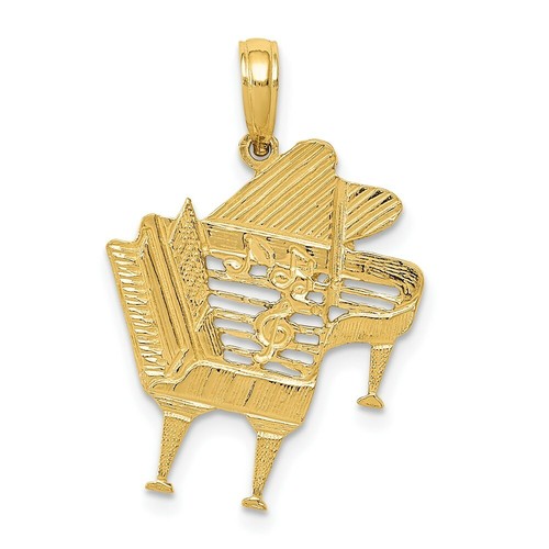 Real 14kt yellow gold - 14kt, piano