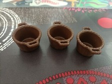 Playmobil , lot de 3 paniers  , alimentation , ménagère , cuisine ,  rangement 