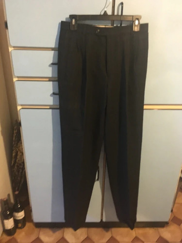 Pantalon habillé noir rayé