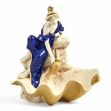 Art Nouveau Royal Dux Bohême Porcelaine Eau Porteur Pièce Maîtresse Bol C.1920s