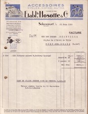 SELONCOURT - FACTURE HOSOTTE & CIE- ACCESSOIRES CYCLES MOTOS AUTOS - 1950