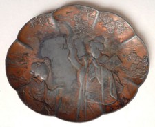 Coupelle cendrier en étain et