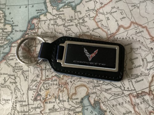 Corvette porte clés - en, cuir