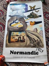 AFFICHE originale SNCF - DALI - NORMANDIE - Grand Format 100 x 62 cm.