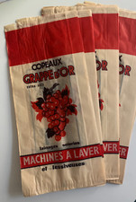 LOT DE 20 SACHETS JAMAIS SERVIS PUB SAVONNERIE DE BOURGOGNE GRAPPE D'OR 1960