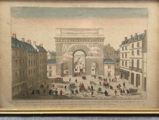 Superbe vue d'optique Paris Porte saint Martin 18 ème encadrée