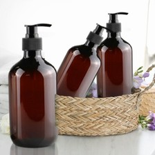 Flacons PET marron vides 500 ml avec pompe ?? lotion pour produits capillaires