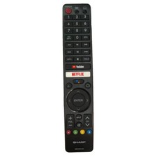 Télécommande d'occasion authentique GB326WJSA pour TV LCD Sharp Netflix Voice...