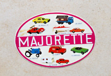 MAJORETTE AUTOCOLLANT ancien DECALQUE  sticker voitures jouets miniatures 70’s