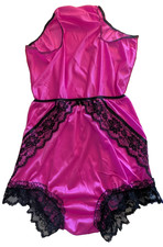 HOT PINK Nylon Tricot LACY