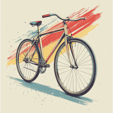 Autocollant mural autocollant vélo de route vélo autocollant mural 18 x 18 cm...