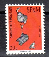 Timbre Saint-Pierre et Miquelon n°1238A Série courante Lettre 20g 2020