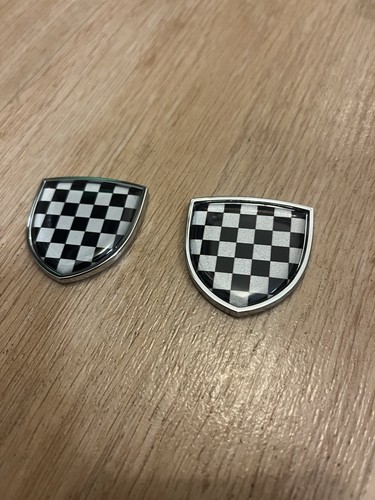Badges damier pour mini cooper - badges,