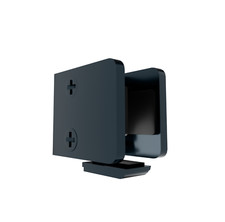 Support en Verre Zamak Bride Zinc Balustrade RAL7016 Anthracite 42,4 Poste Lisse