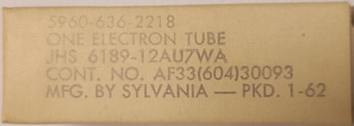 Tube 12au7wa jhs sylvania - jhs,