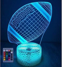 Créatif 3D Rugby Nuit Lampe