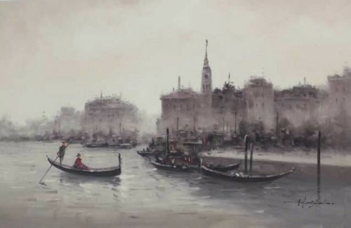 Paysage venise tableau - paysage,