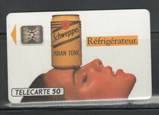 TÉLÉCARTE 50  - SCHWEPPES - RÉFRIGÉRATEUR -  ANNÉE 1992 - LUXE....  Boisson
