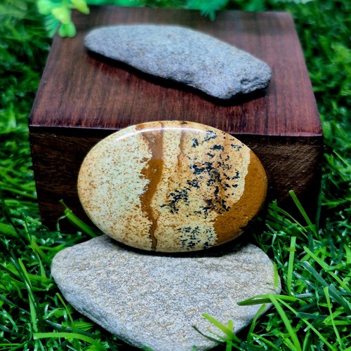 Cabochon jaspe photo marron - de,